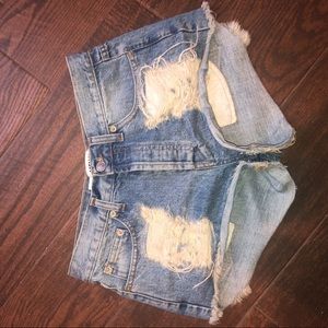 Brandy Melville Ripped Jean Shorts